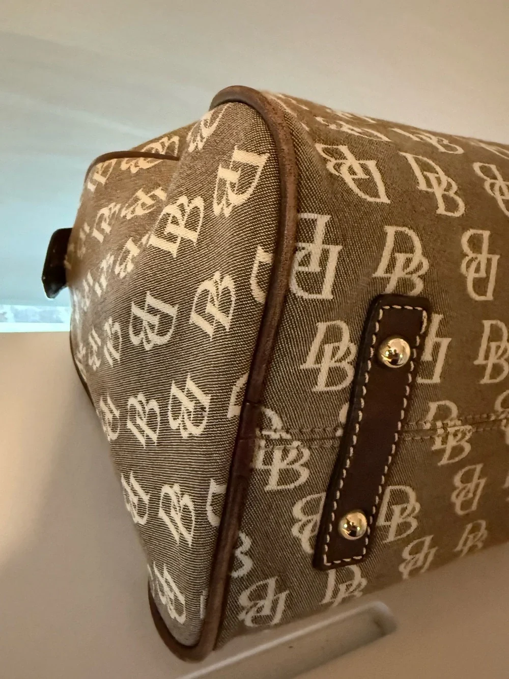 Dooney & Bourke Brown Monogram Satchel